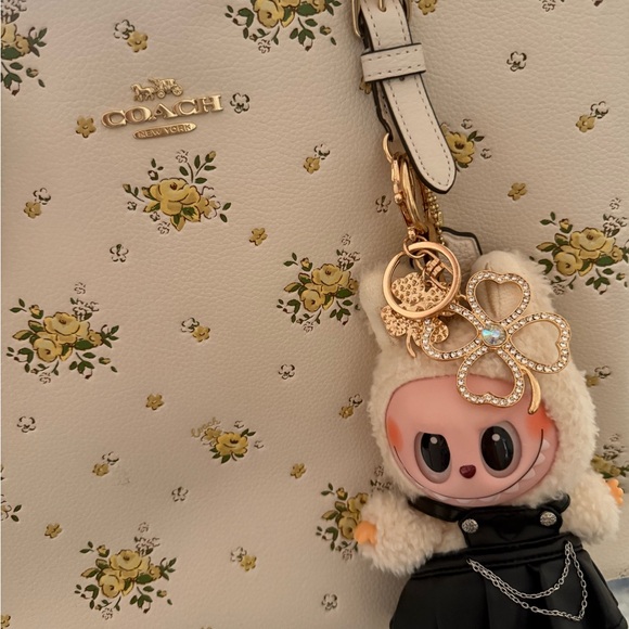 Coach Yellow Floral Cream Tote - Picture 3 of 15